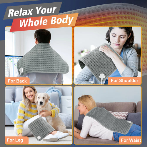 Electric Heating Blanket, Heated Mat Multifunctional Heating Pad for Bed Sofa Warm Winter Thermal Blankets Warmer Home OfficeUse - vue 6 sur 9