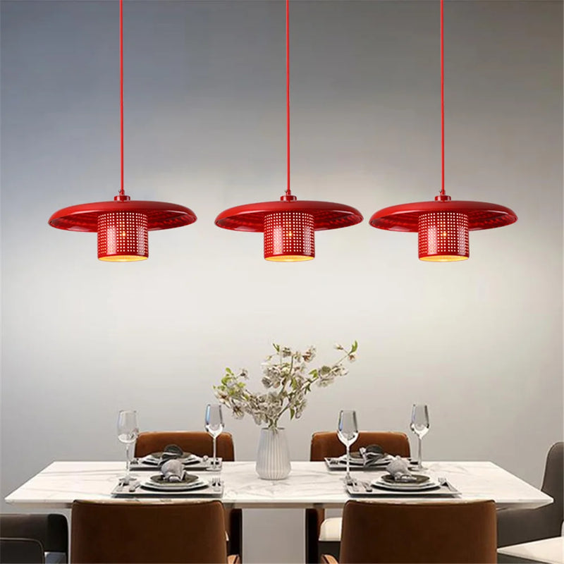 lustre à led en métal style industriel pour café et bar