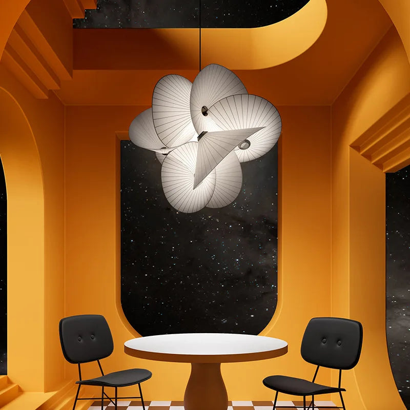 lustre en tissu serpentin design nordique pour intérieur élégant - vue 6 sur 7
