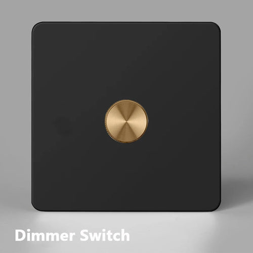 Variateur en acier noir mat bords arrondis