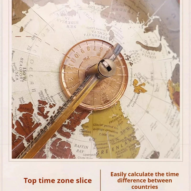 globe terrestre rétro éducatif pour géographie et décoration - vue 5 sur 7