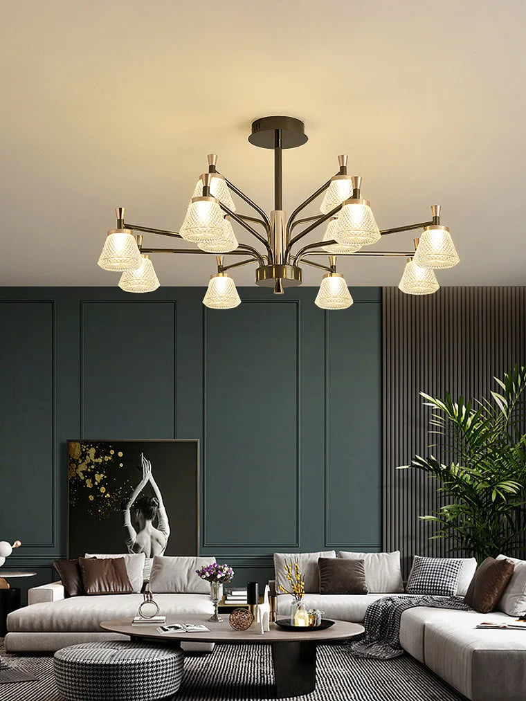 lustre moderne pour éclairage décoratif intérieur nordique - vue 7 sur 9