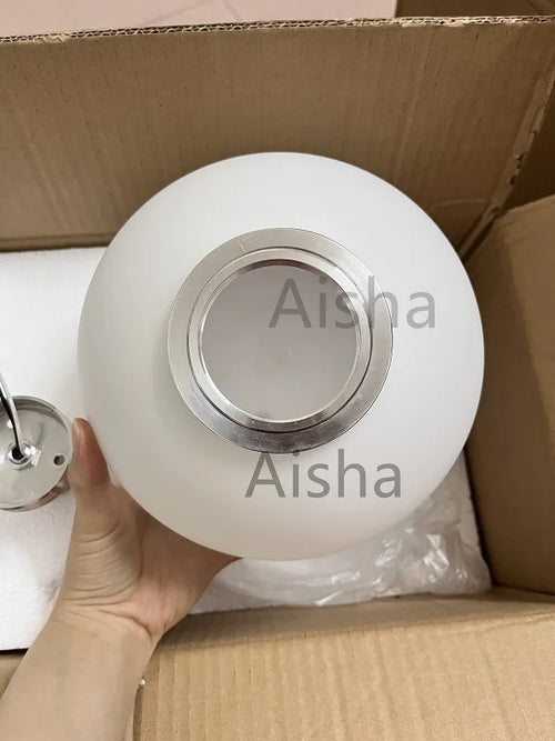 Minimalistische LED-Wandleuchte aus Glas für den Innenbereich - vue 6 sur 14
