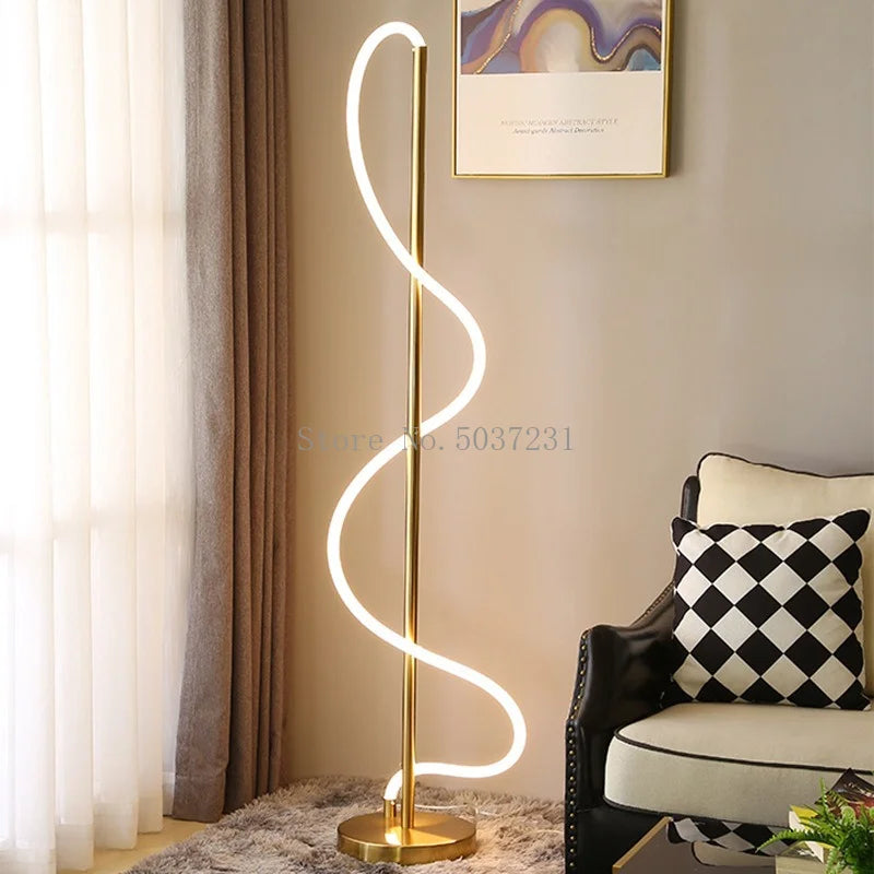 Moderner LED-Stehleuchte im nordischen Design, kreativ für den Innenbereich - vue 3 sur 9