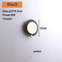 applique murale led d'intérieur créative avec interrupteur nouvelle lampe