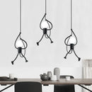 Suspension Vintage fer petit homme dessin animé