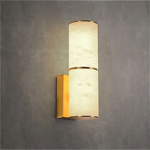 Dekorative Wandleuchte aus Marmor und Messing modern - vue 5 sur 9