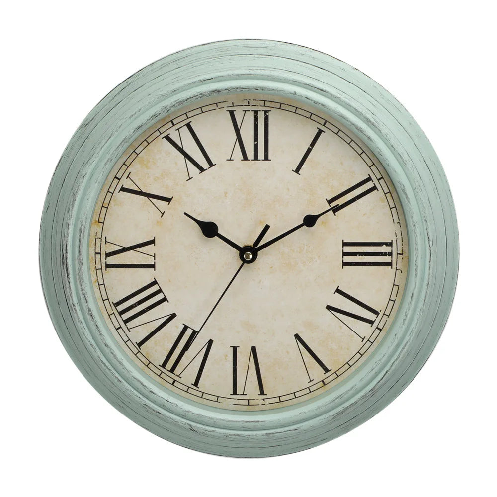American Vintage Quartz Wall Clock, Silent Circular Watch, Living Room, Home Decoration