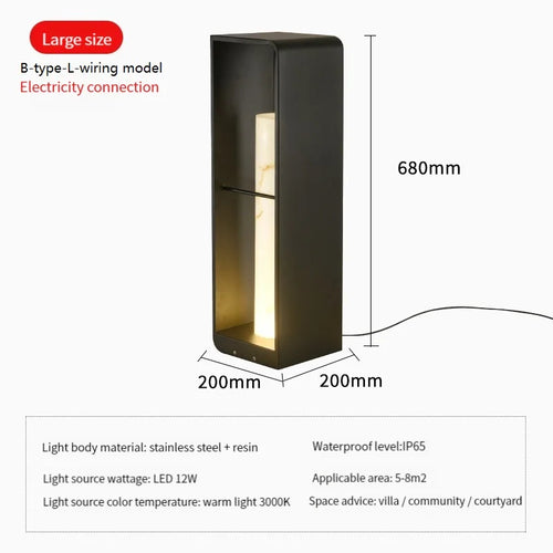 Wasserdichte LED-Solarleuchte für Garten und Hof - vue 20 sur 21