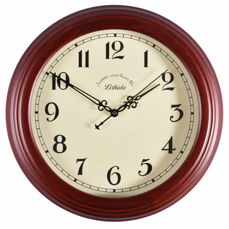 horloge murale silencieuse personnalisable en bois moderne rétro - vue 12 sur 25
