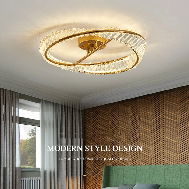 Plafonnier de luxe nordique salon créatif salle à manger lustre de plafond en cristal chambre décoration de la maison suspension LED lumières - vue 4 sur 20