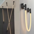 applique murale led minimaliste en silicone et fibre tissée