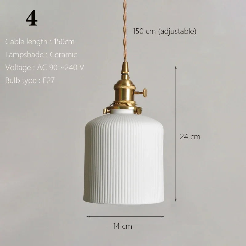 Japanische Pendelleuchte aus Keramik nordisches Design - vue 10 sur 21
