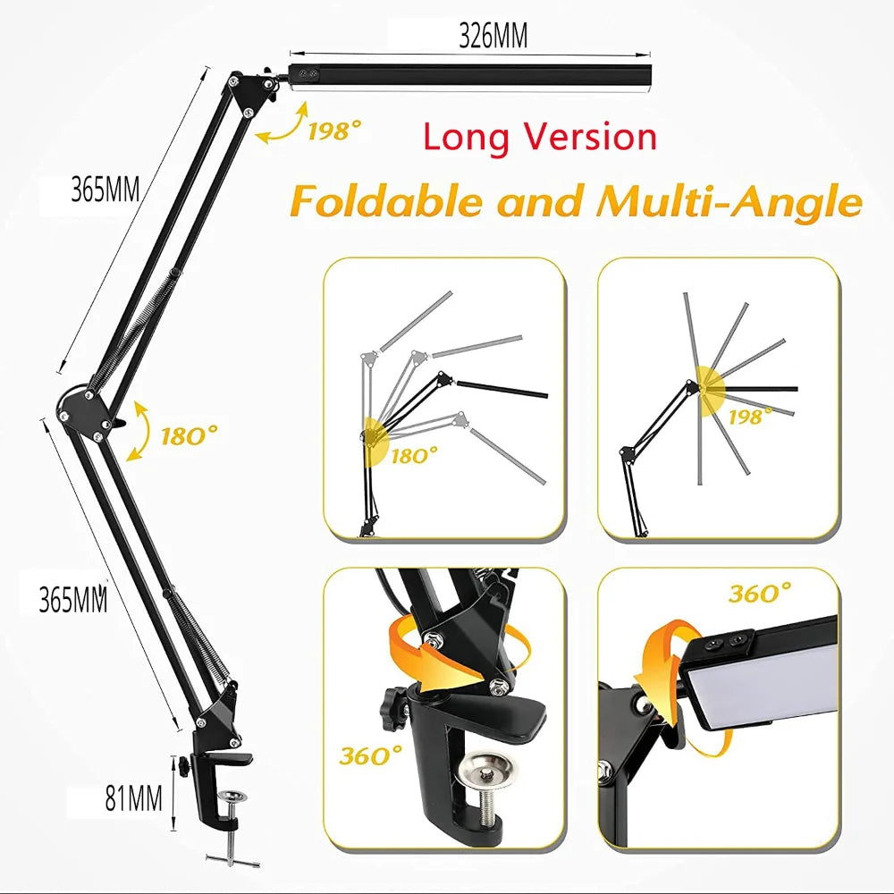 Lampe de bureau LED avec pince 10W - vue 5 sur 18
