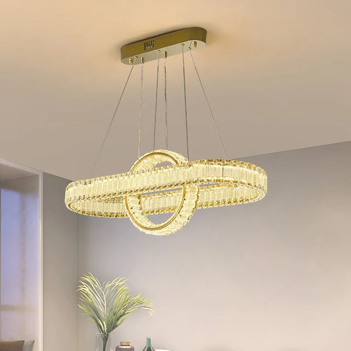 Moderner LED-Kronleuchter aus Kristall im Vintage-Stil für Villen - vue 2 sur 17