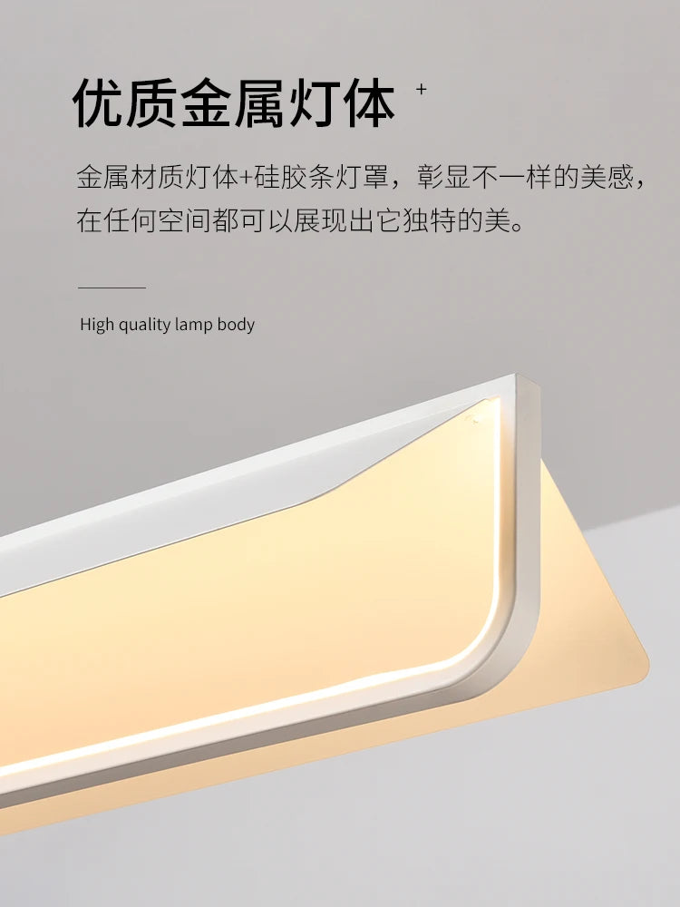 lustre led moderne pour éclairage intérieur simple et long - vue 7 sur 10