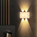 applique murale led moderne en marbre naturel et cuivre
