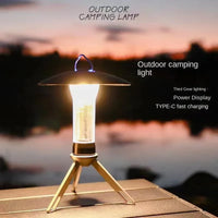 Portable Campinglampe mit praktischem Stativ – leicht und vielseitig