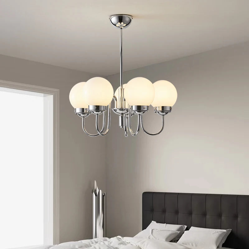 suspension minimaliste en verre et fer pour intérieur médiéval - vue 3 sur 9