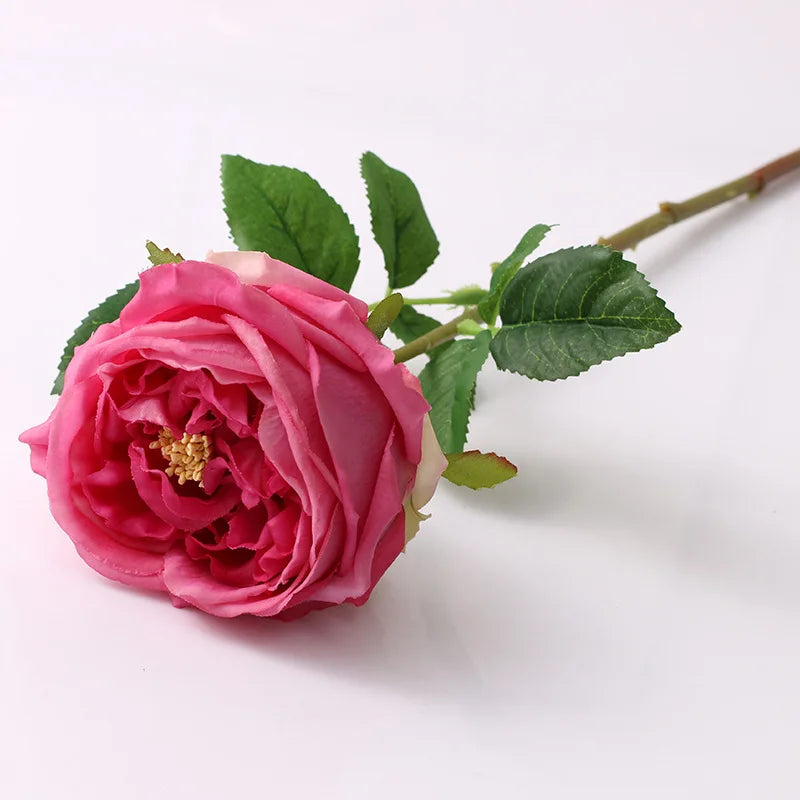 rose de thé artificielle en latex pour décoration et événements - vue 10 sur 11
