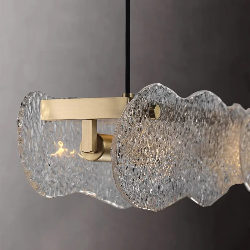 Moderne Pendelleuchte aus Kupfer und Glas für Restaurants - vue 5 sur 12