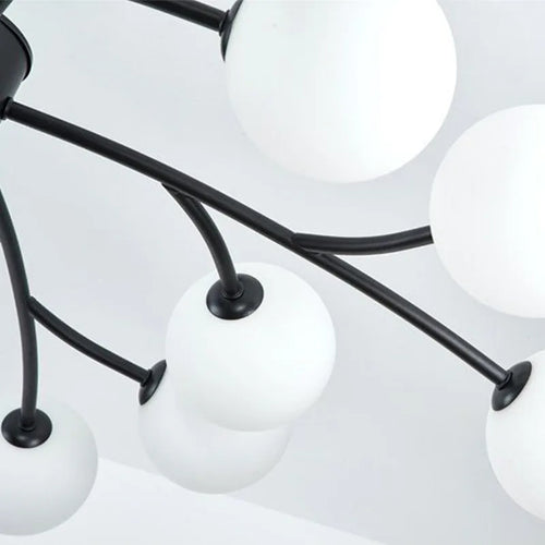 Nordischer LED-Glaskronleuchter für Küchendekoration - vue 6 sur 14
