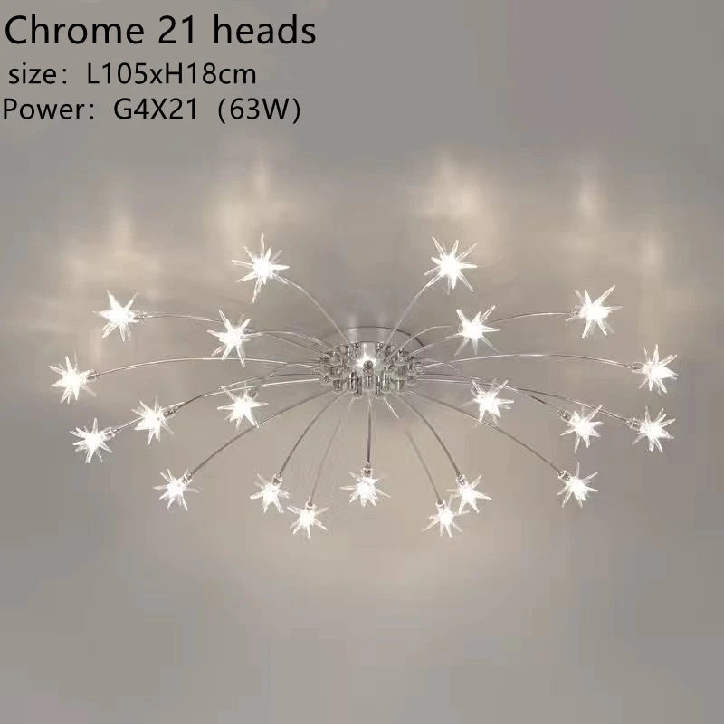 Moderner Kronleuchter im nordischen minimalistischen Design mit kreativer LED-Beleuchtung