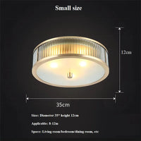 plafonnier led cuivre cristal décoratif intérieur