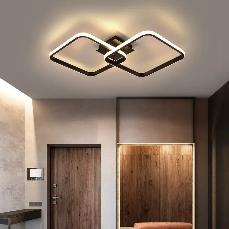 lustre led simple pour éclairage de plafond décoratif - vue 4 sur 23