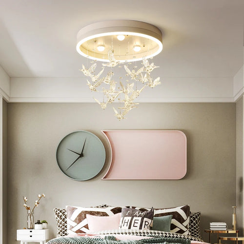 Kreativer LED-Kronleuchter aus Kristall, modern, warm und romantisch - vue 2 sur 8