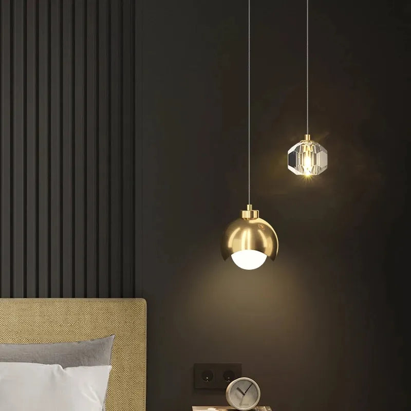 Lustre LED en cristal de luxe nordique - vue 2 sur 14