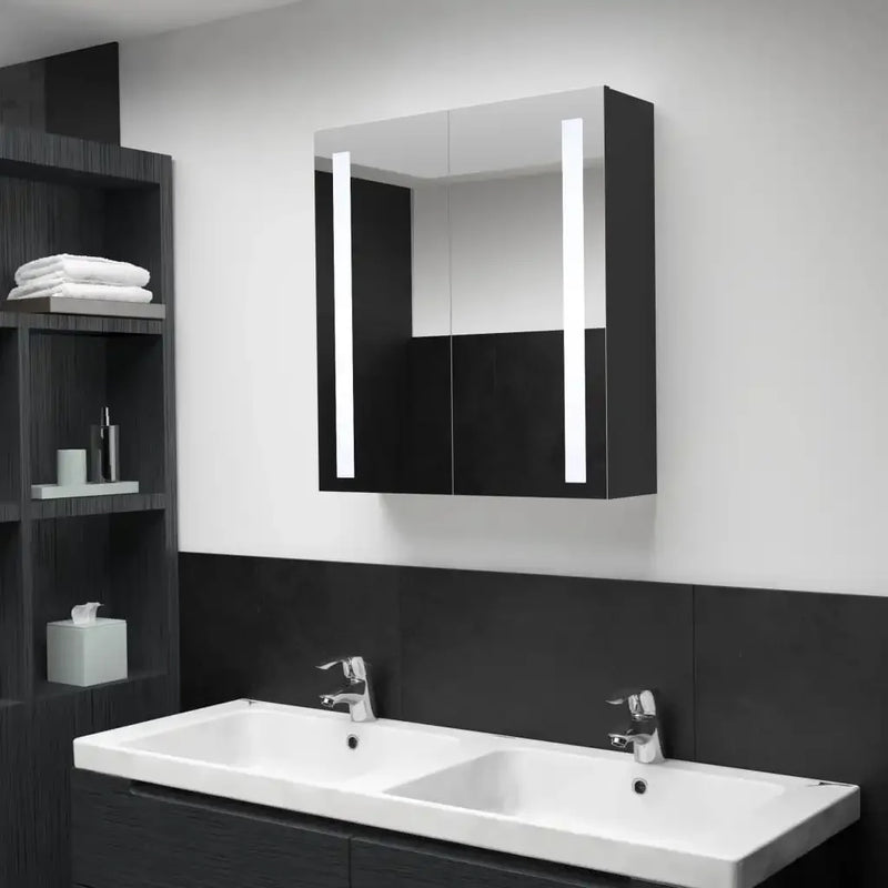 meuble moderne avec éclairage intégré pour rangement élégant