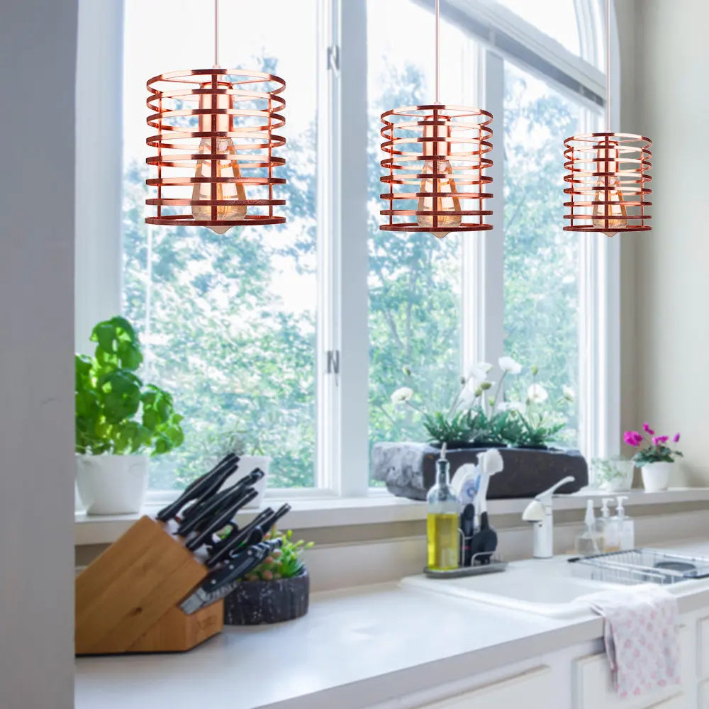 plafonnier moderne à leds style industriel vintage rétro loft - vue 7 sur 10