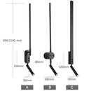 Modern Bedroom Living Room Wall Light ON/OFF Switch AC220V Black White Long Wall Lamps with LED Spotlights
