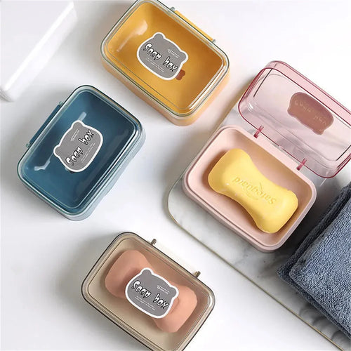 porte-savon avec couvercle pour savon sec et voyage - vue 7 sur 7