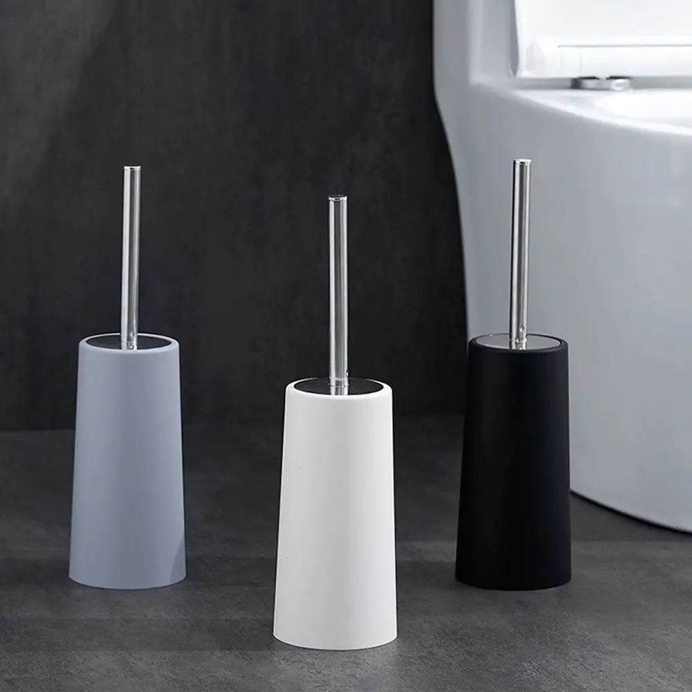 ensemble de brosse de toilette et support autonome pour salle de bain - vue 6 sur 9