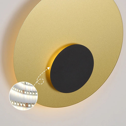 LED-Wandleuchte goldene Mond nordisches Design dekorativ - vue 7 sur 8