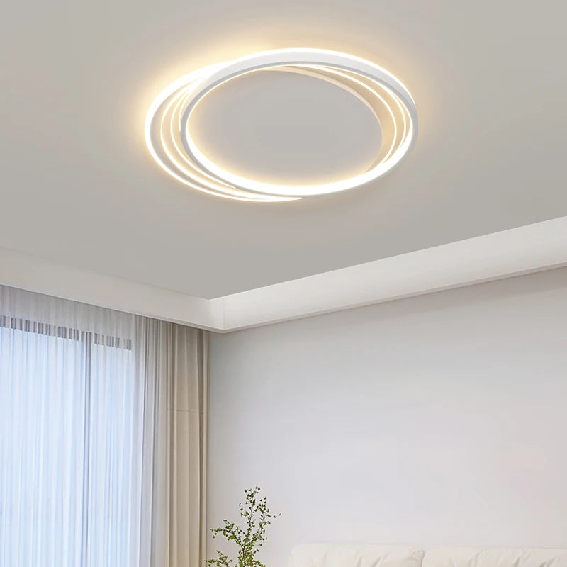 Nordique plafond moderne à LEDs décorations d'éclairage lustres à la maison salon salle à manger cuisine Restaurant créatif rond décor lampes - vue 7 sur 12