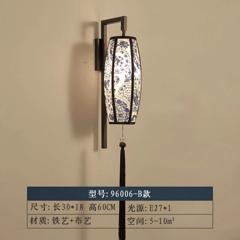 LED-Wandleuchte im Chinoiserie-Stil für Hotel und Teesalon
