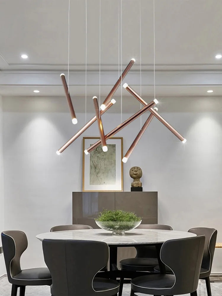 lustre led minimaliste moderne pour restaurant bar entreprise café magasin - vue 4 sur 11