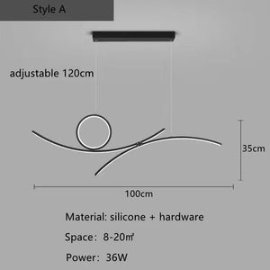 LED-Deckenleuchte modernes gewelltes Design für stilvolle Innenräume 2024