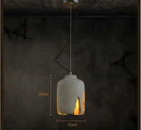 suspension rétro style loft lampe led en ciment pour restaurant et bar