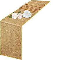 Chemin de table paillettes doré argent rose festif
