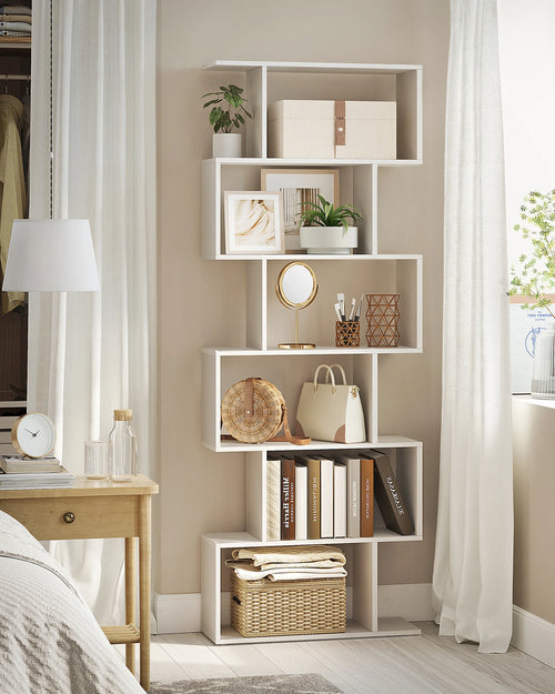 VASAGLE Bookcase, 6 Tier Shelf, Storage Unit, Divider, for Living Room, Bedroom, Office - vue 4 sur 8