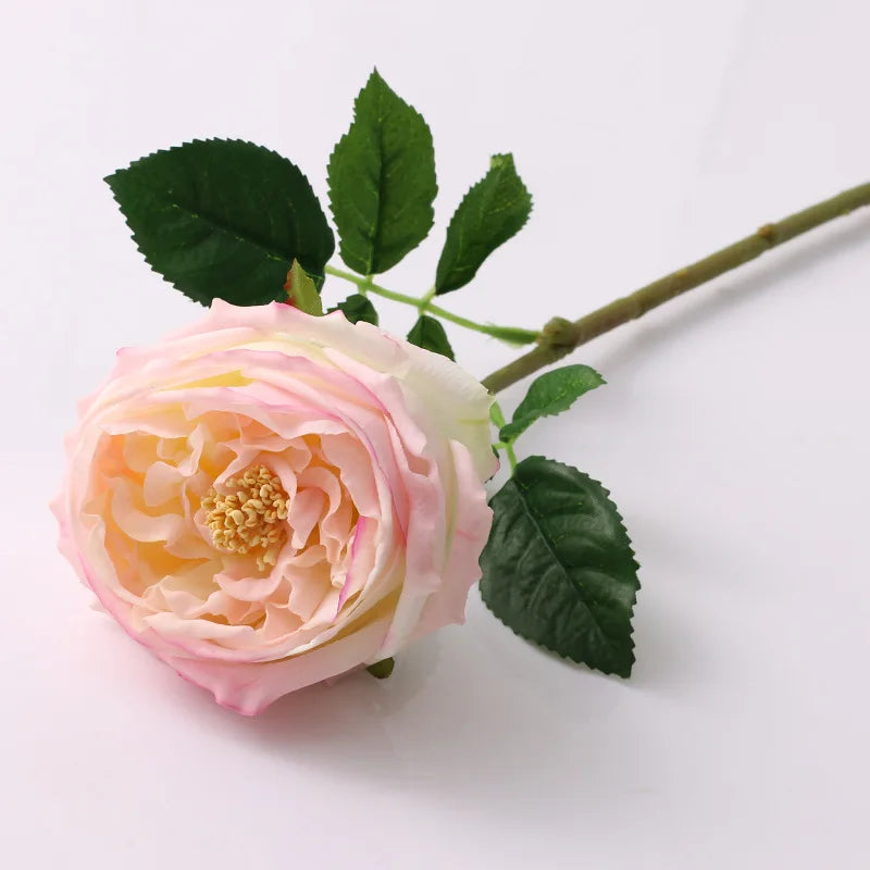 rose de thé artificielle en latex pour décoration et événements - vue 8 sur 11