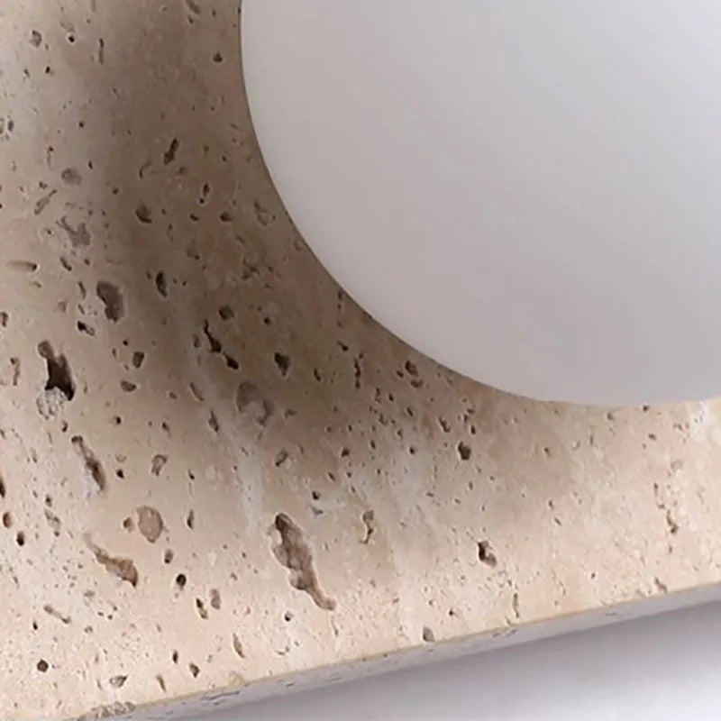 applique murale en pierre naturelle verre blanc pour escaliers allée - vue 6 sur 9