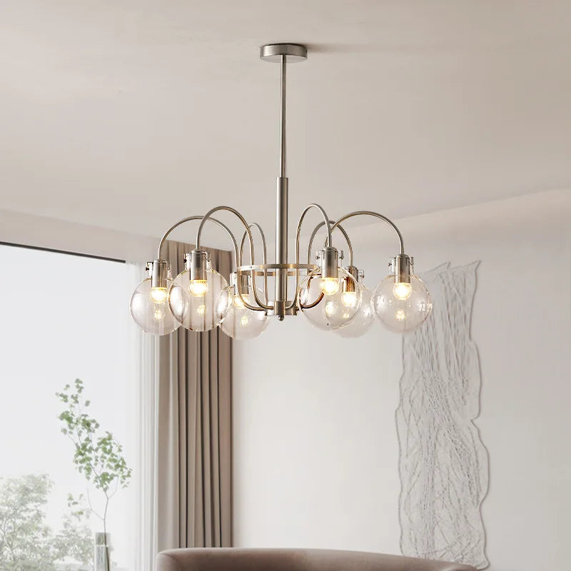 lustre en verre style bauhaus pour décoration intérieure moderne - vue 6 sur 8