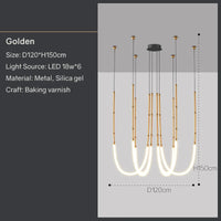Lustre Art moderne Bar Comptoir Restaurant LED Simple Ligne Décor À La Maison