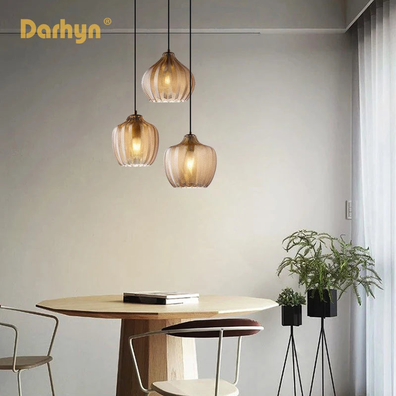 lampe led suspendue en verre design moderne pour intérieur - vue 4 sur 14