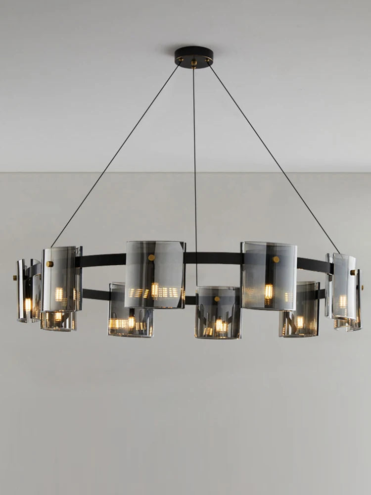 Moderner Glaskronleuchter für elegantes Designlicht - vue 3 sur 14